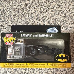 Funko Bitty Pop! Armored Batman and Batmobile Set NWT